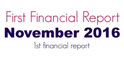 Monthly Financial Progress Report – November 2016